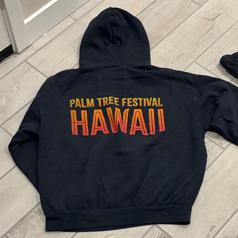Aviator Nation Black Hoodie Sweatpants Set Hawaii palm tree music festival six s - Picture 11 of 11